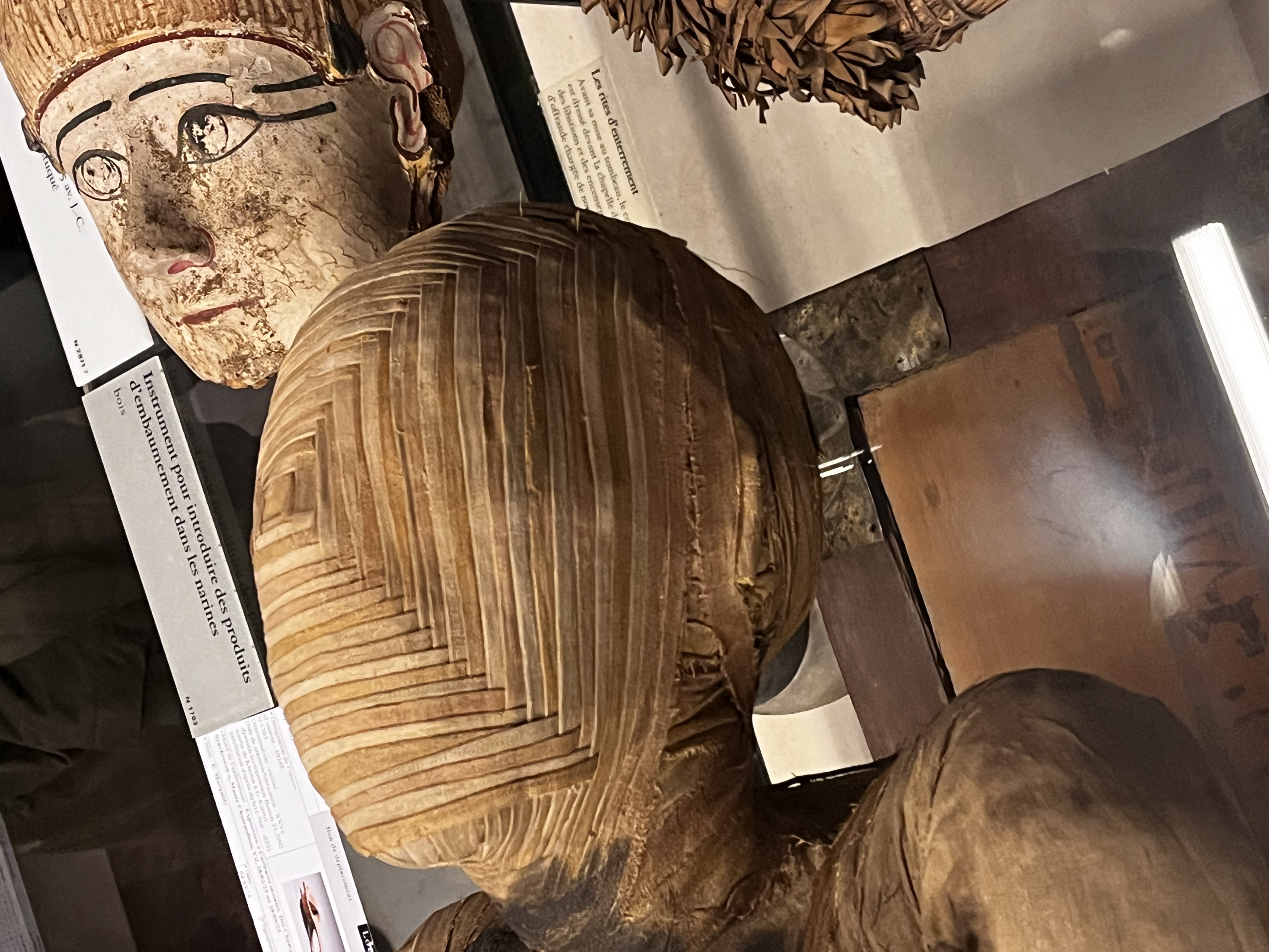 Egyptian mummies on display, Musée du Louvre